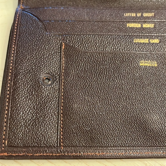 Vintage Moroccan leather passport  holder Vintage  leather wallet - Picture 5 of 7